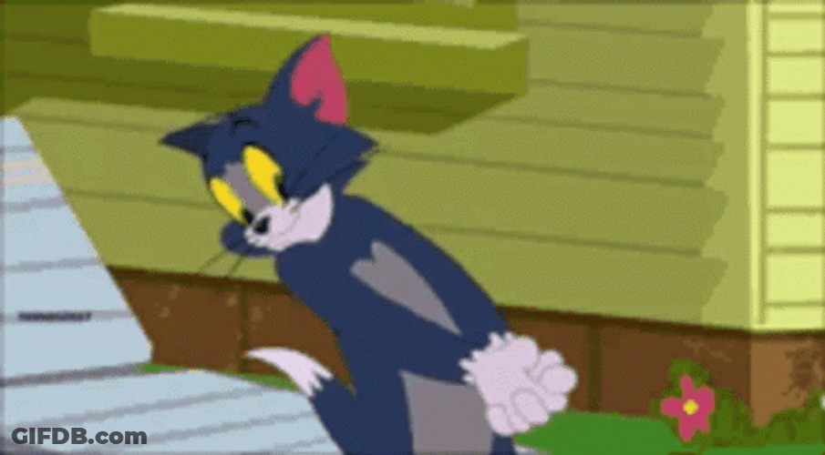 Heart Beating Catch Tom The Cat GIF