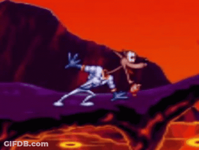 Heart Beating Earthworm Jim Fox GIF