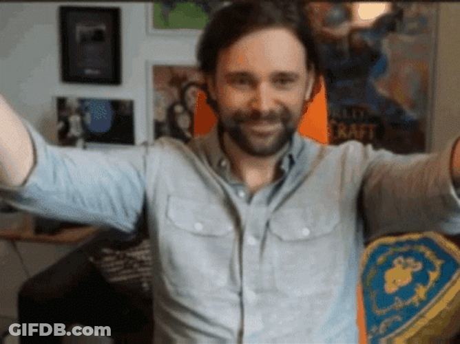Heart Beating Excited Guy GIF