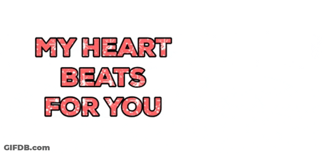 Heart Beating For You Glitters GIF