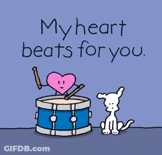 Heart Beating Just For You GIF