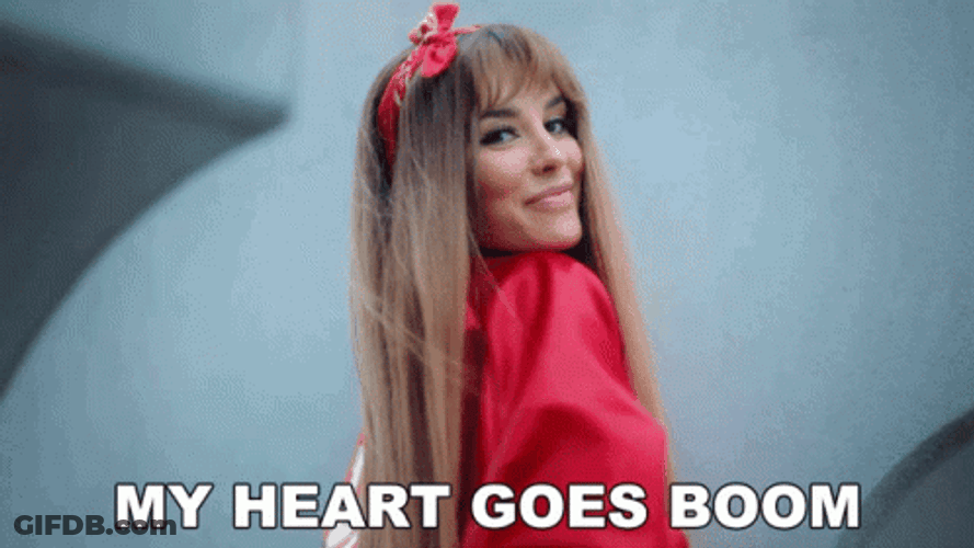 Heart Beating My Heart Goes Boom GIF