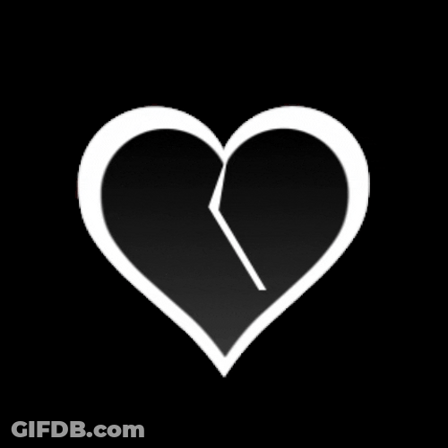 Heart Break Black And White Theme GIF