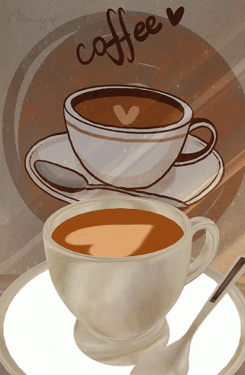 Heart Cafe Latte Art GIF