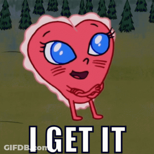 Heart Cartoon I Get It GIF