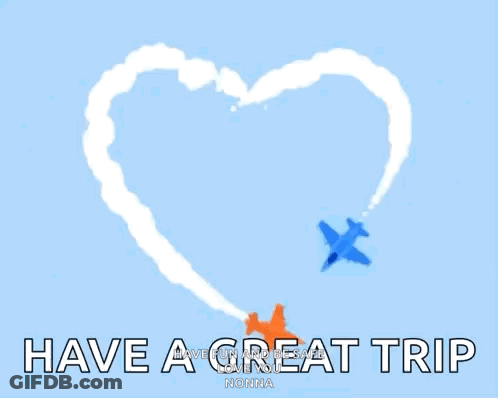 Heart Cloud With Have A Great Trip GIF