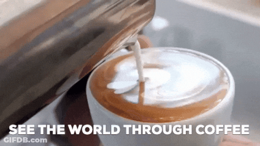 Heart Design Espresso Cup GIF