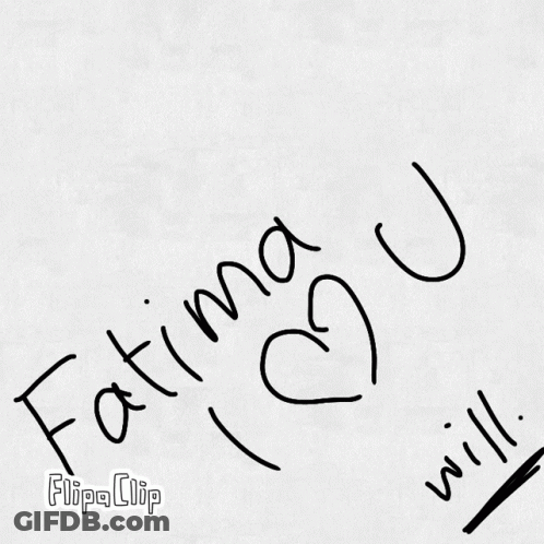 Heart Drawing With Fatima I Love You Will GIF
