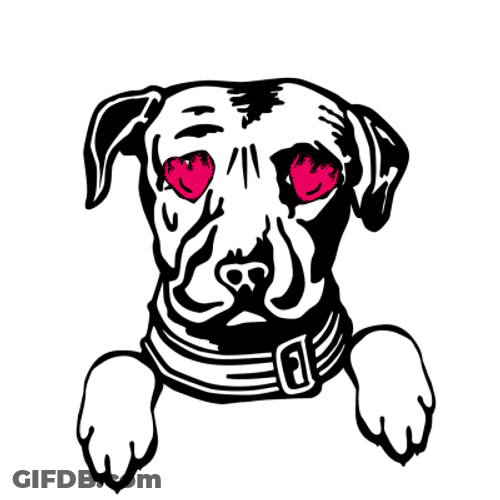 Heart Eyes Dog GIF