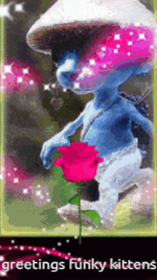 Heart Flowery Effect Smurf Cat Meme GIF