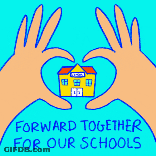 Heart Hand For Our School GIF