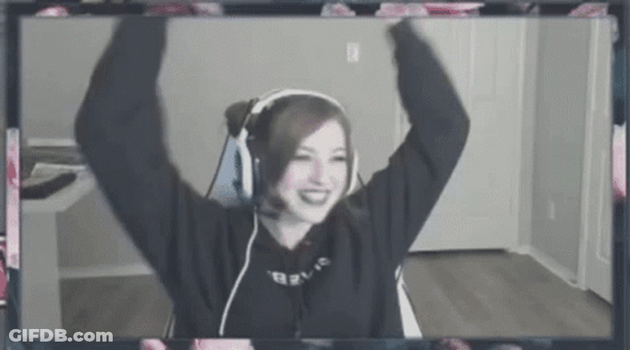 Heart Hands Overhead By Gamer Girl GIF