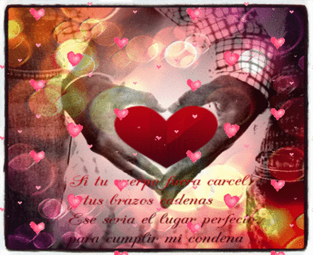 Heart Hands With Message Amor GIF