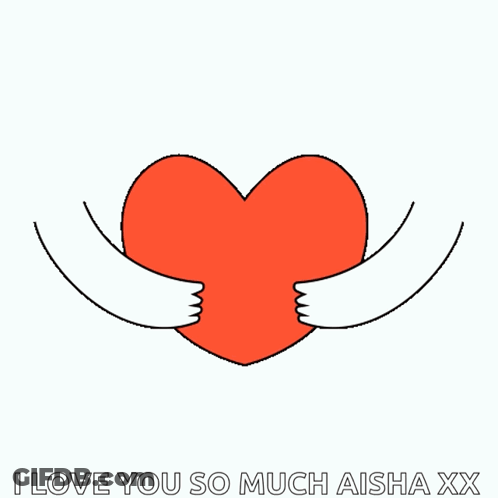 Heart I Love You So Much Aisha Xx GIF