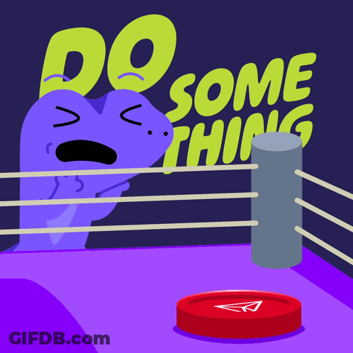 Heart In Boxing Ring Saying Do Some Thing GIF