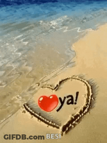 Heart In Sand With Ya Best GIF