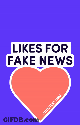 Heart Lightning Bolt No Likes For Fake News GIF