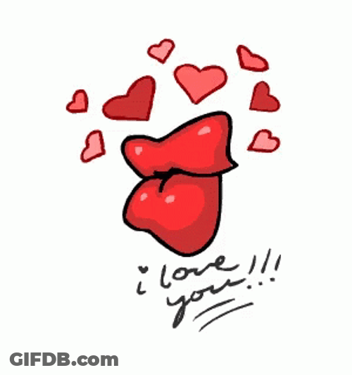Heart Love You Big Lips GIF