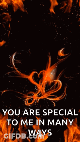 Heart Made Of Flames You Are Special GIF