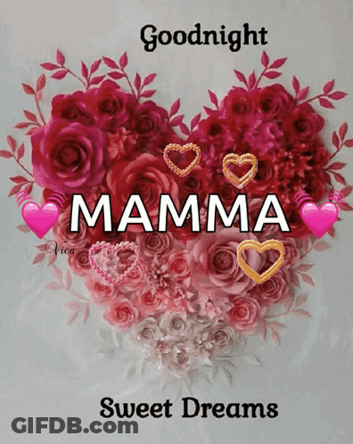 Heart Made Of Flowers With Mamma GIF