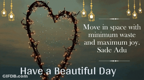 Heart Made Of Lights Saying Have A Beautiful Day GIF