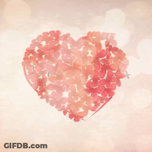 Heart Made Of Red Flowers GIF