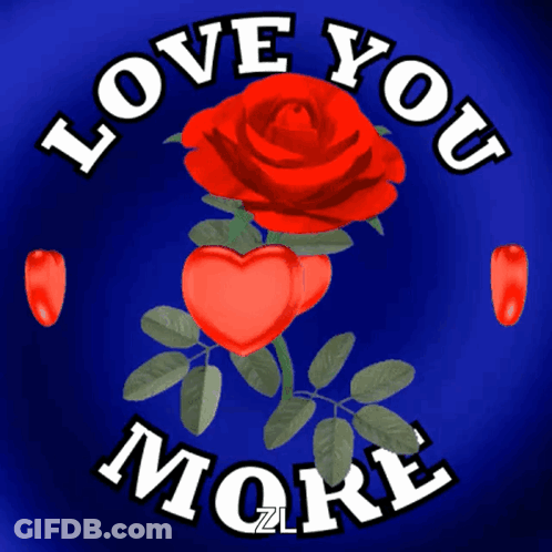 Heart Made Of Rhinestones Love You More GIF