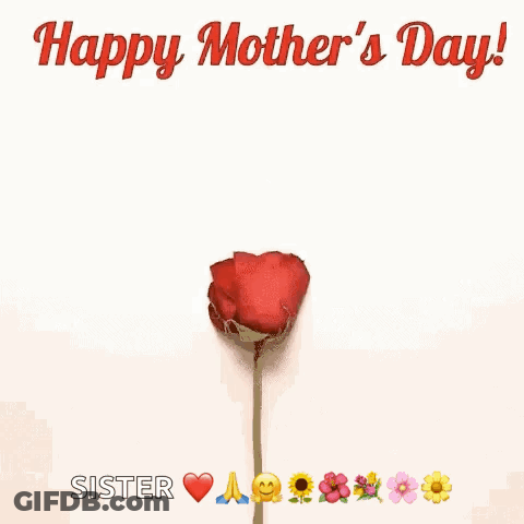 Heart Made Of Rose Petals Happy Mother's Day GIF