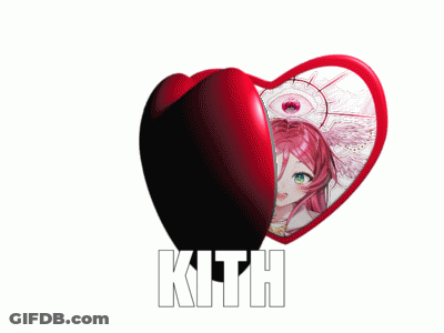 Heart Mirror With Girl And Kith GIF