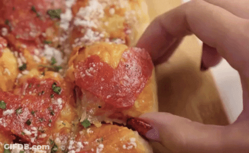 Heart Pepperoni Pizza Party GIF