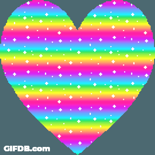 Heart Rainbow Sticker GIF