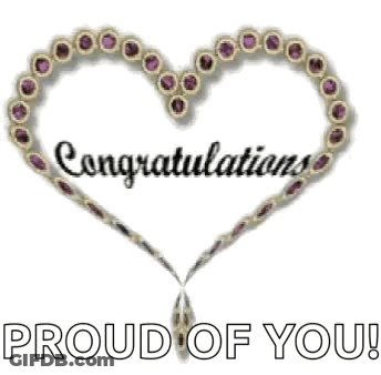 Heart Saying Congratulations Proud Of You GIF