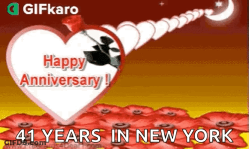 Heart Saying Happy Anniversary GIF