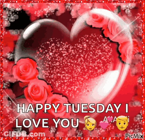 Heart Saying Happy Tuesday I Love You GIF
