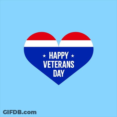 Heart Saying Happy Veterans Day GIF