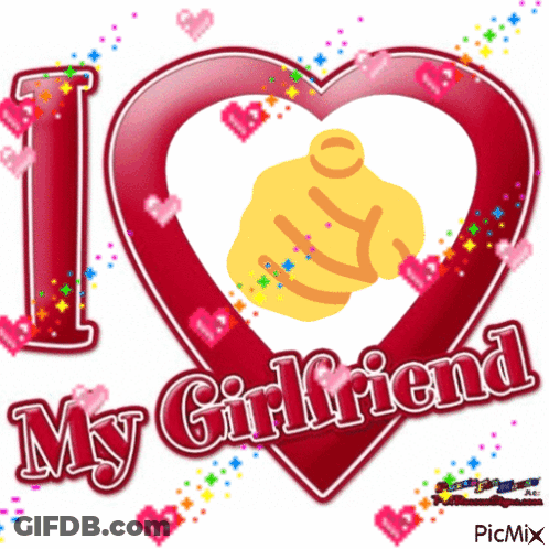 Heart Saying I Love My Girlfriend GIF