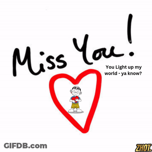 Heart Saying Miss You GIF