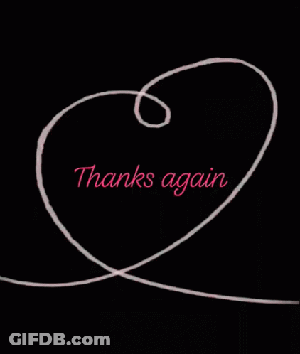 Heart Saying Thanks Again GIF
