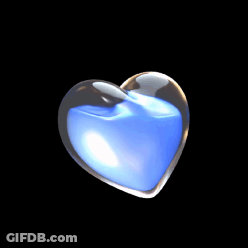 Heart Shape With Blue Liquid GIF