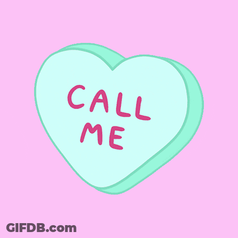 Heart Shaped Candy Saying Call Me GIF