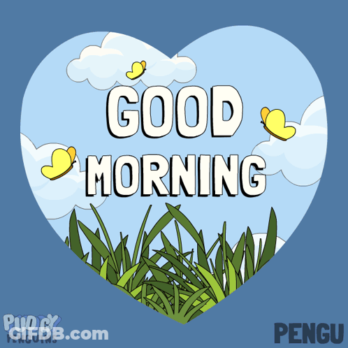 Heart Shaped Card Good Morning GIF
