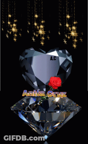 Heart Shaped Diamond With Name A.C GIF