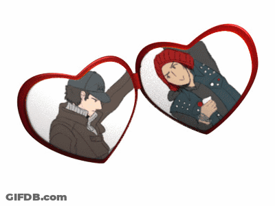 Heart Shaped Glasses With Man Laying Down GIF