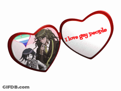 Heart Shaped Mirror Saying I Love Gay People GIF