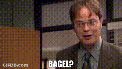 Heart Shaped Mirror Saying I Love My Bagel GIF