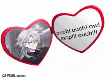 Heart Shaped Mirror With Boy And Words GIF