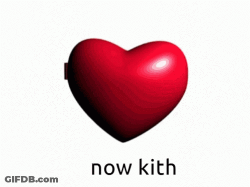 Heart Shaped Mirror With Cartoon Saying Now Kith GIF