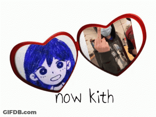 Heart Shaped Mirror With Girl Saying Now Kith GIF