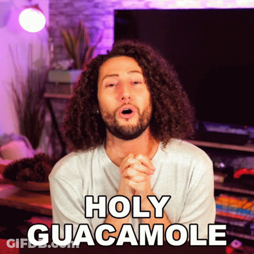 Heart Shaped Mirror With Pizza And Holy Moly GIF