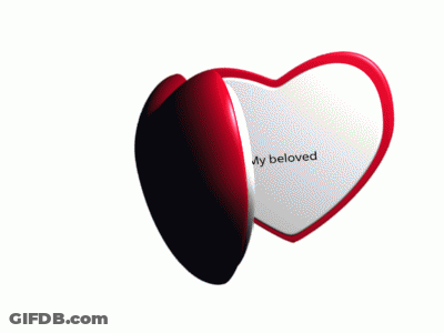 Heart Shaped Mirror With Woman And My Beloved GIF